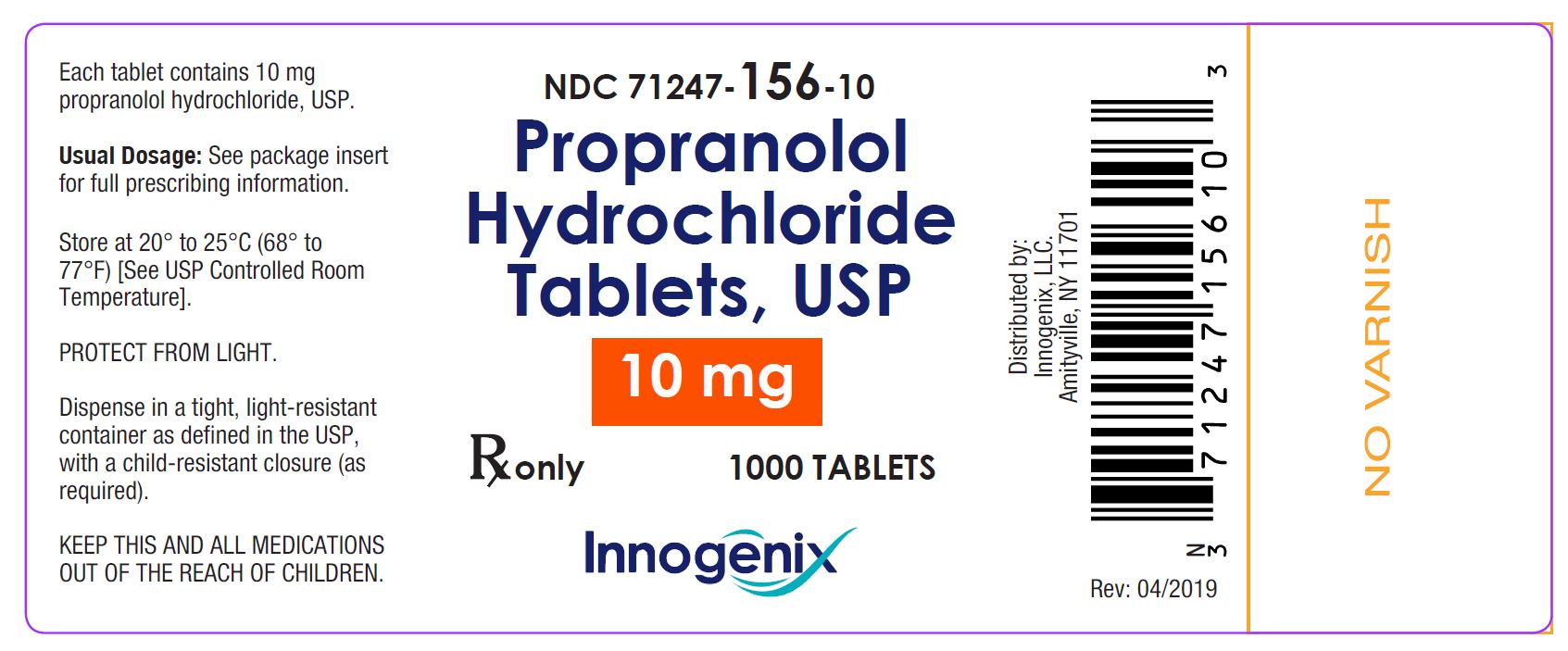 Propranolol Hydrochloride
